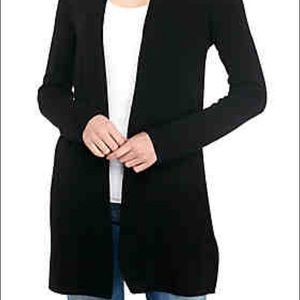 Eileen Fisher black cardigan silk size Large